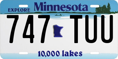 MN license plate 747TUU