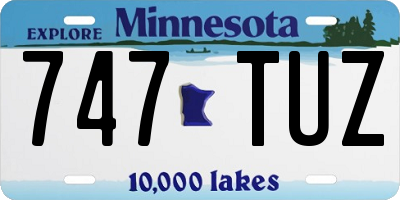 MN license plate 747TUZ