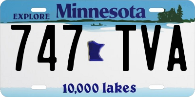 MN license plate 747TVA