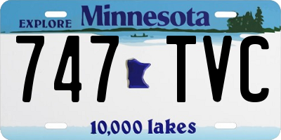 MN license plate 747TVC