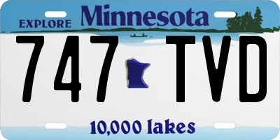MN license plate 747TVD