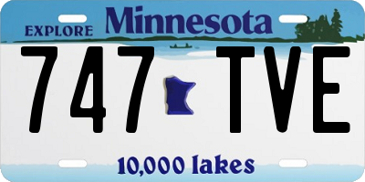 MN license plate 747TVE