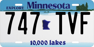 MN license plate 747TVF