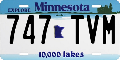 MN license plate 747TVM