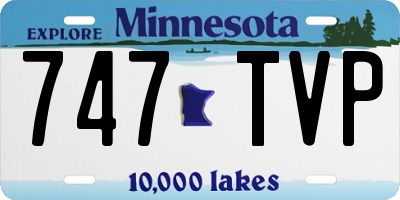MN license plate 747TVP