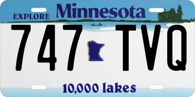 MN license plate 747TVQ
