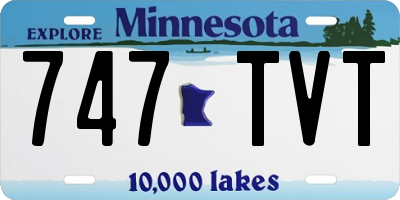 MN license plate 747TVT