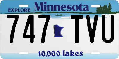 MN license plate 747TVU