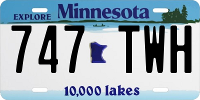 MN license plate 747TWH