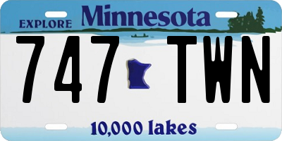 MN license plate 747TWN
