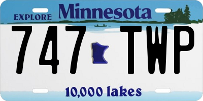 MN license plate 747TWP