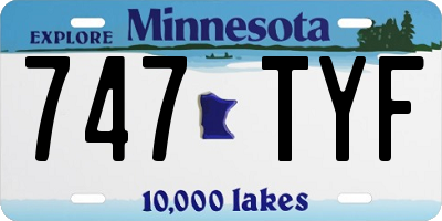 MN license plate 747TYF