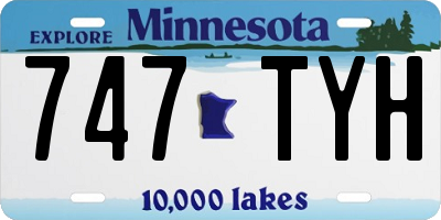 MN license plate 747TYH