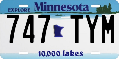 MN license plate 747TYM