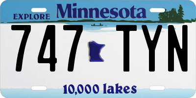 MN license plate 747TYN
