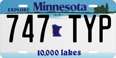MN license plate 747TYP