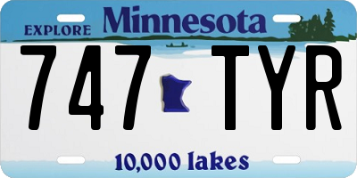 MN license plate 747TYR
