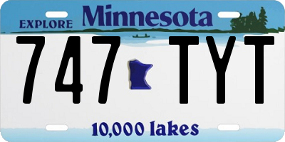 MN license plate 747TYT