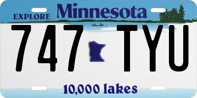 MN license plate 747TYU