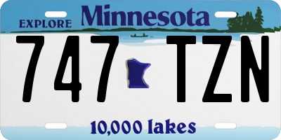 MN license plate 747TZN