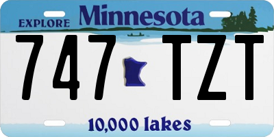 MN license plate 747TZT