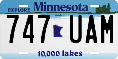 MN license plate 747UAM