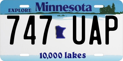 MN license plate 747UAP