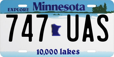 MN license plate 747UAS