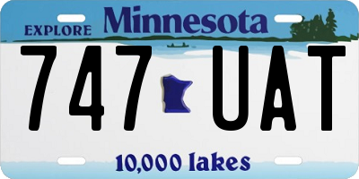 MN license plate 747UAT