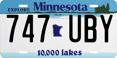 MN license plate 747UBY