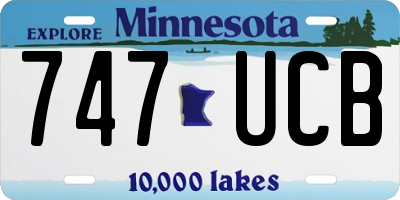 MN license plate 747UCB