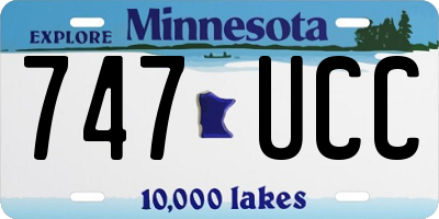 MN license plate 747UCC