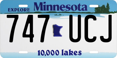 MN license plate 747UCJ