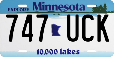 MN license plate 747UCK