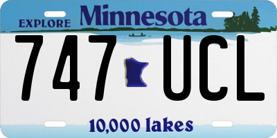 MN license plate 747UCL