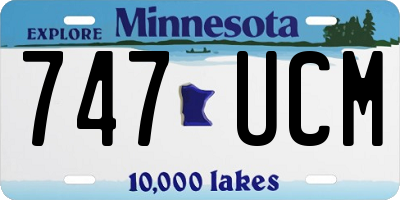 MN license plate 747UCM