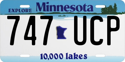 MN license plate 747UCP