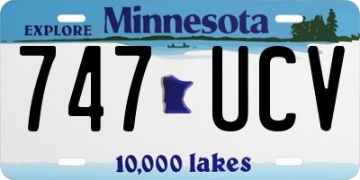 MN license plate 747UCV