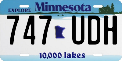 MN license plate 747UDH