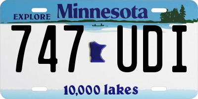 MN license plate 747UDI
