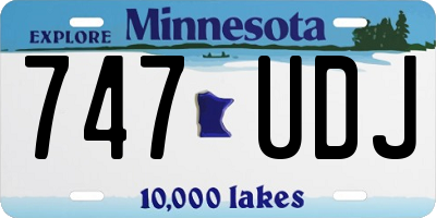 MN license plate 747UDJ