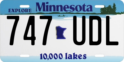 MN license plate 747UDL