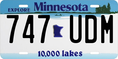 MN license plate 747UDM
