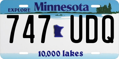 MN license plate 747UDQ