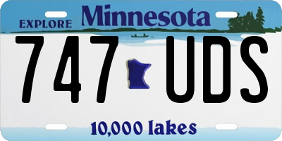 MN license plate 747UDS