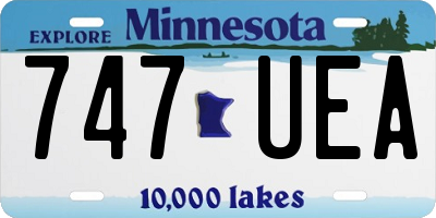 MN license plate 747UEA