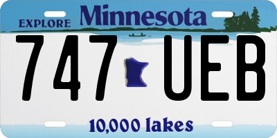 MN license plate 747UEB