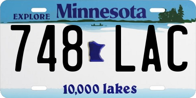 MN license plate 748LAC