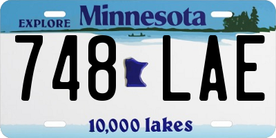 MN license plate 748LAE