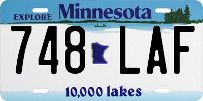 MN license plate 748LAF